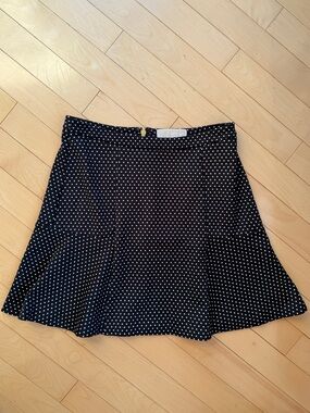 Michael Kors black and white polka dot flouncy skirt size 2